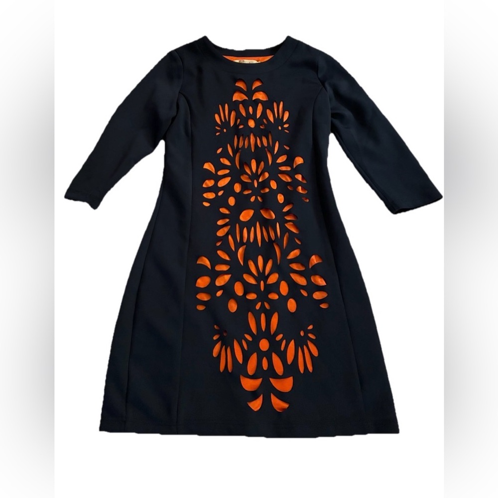 Women’s Navy and Orange Cuttout Dress